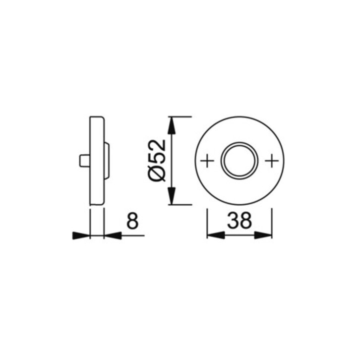 Hoppe Rosette E42KV PAAR F69 37-42 18-R/L