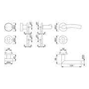 HOPPE Rosette grande Ant. E58/42KV/42KVS/1420Z VA F69 rouge PZ DIN droite D/K-3