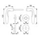 HOPPE Rosette Verona E1800Z/42KV/42KVS VA F69 rouge OB DIN G/D D/D