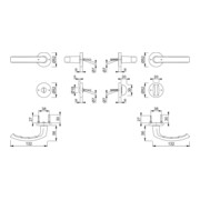 HOPPE Rosetten-Garnitur 199/42KB/42KBS, F1,WC,37-47-3