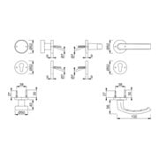 HOPPE Rosetten-Garnitur 58/42KB/42KBS/199 ,F1,PZ,37-47-3