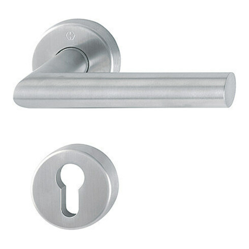 Hoppe Rosetten-Garnitur Ams.E1400/42H/42HKVS VA F69 rd.PZ DIN L/R D/D