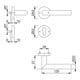 Hoppe Rosetten-Garnitur Ams.E1400/42H/42HKVS VA F69 rd.PZ DIN L/R D/D