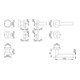 Hoppe Rosetten-Garnitur Ams.E58/42H/42HKVS/1400 VA F69 rd.PZ DIN L/R fl.D/K-3