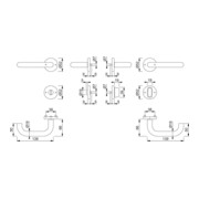 Hoppe Rosetten-Garnitur SK/OL F69 ,Baden,12316295 E1388Z/17KV/17KVS-3