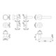 Hoppe Rosettengrt.Ams.E58/42KV/42KVS/1400Z VA F69 rd.PZ DIN L/R fl.D/K-3