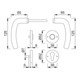 Hoppe Rosettengrt.Den.E1310Z/42KV/42KVS VA F69 rd.PZ DIN L/R D/D-5