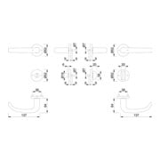 Hoppe Rosettengrt.San Fran.1301/42KV/42KVS Alu.F1 rd.SK/OL DIN L/R D/D-4