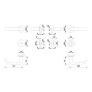 Hoppe Rosettengrt.San Fran.1301/42KV/42KVS Alu.F1 rd.SK/OL DIN L/R DIN D/D-4