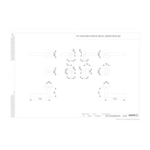 Hoppe Rosettengrt.Stock.E1140Z/42KV/42KVS VA F69 Bad SK/OL DIN L/R
