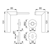 Hoppe Rosettengrt.Stock.E1140Z/42KV/42KVS VA F69 OB DIN L/R-2