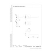 Hoppe Rosettengrt.Stock.E1140Z/42KV/42KVS VA F69 rd.PZ DIN L/R D/D-4