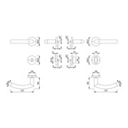 Hoppe Rosettengrt.Tro.Tro.E1430Z/42KV/42KVS VA F69 rd.SK/OL DIN L/R D/D-3