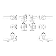 Hoppe Rosettengrt.Verona M151/42KV/42KVS MS F71 rd.SK/OL DIN L/R D/D-3