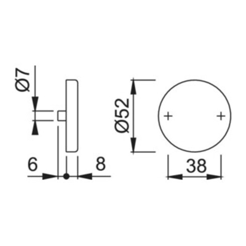 Hoppe Schlüsselrosetten-Paar E42KVS VA F69 Schildstärke 8mm bl.rd.