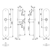 HOPPE Schutz-Langschild,Paar E3331/3310 ES1 (SK2), F69 Edelstahl-3