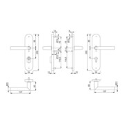 Hoppe Schutzgarnitur Ams.1400/3332ZA/3310 Alu.F1 72mm 42-47mm-4