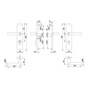 Hoppe Schutzgarnitur Ams.E1400Z/3332ZA/3310 VA F69 72mm 42-47mm-4