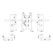 Hoppe Schutzgarnitur Ams.E1400Z/3332ZA/3310 VA F69 92mm 67-72mm-4
