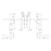 Hoppe Schutzgarnitur Mar.E1138Z/3332ZA/3310 VA F69 92mm 67-72mm-2