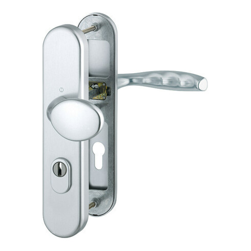 Hoppe Schutz-Wechselgarnitur New York mit Zylinderabdeckung Alu Natur Aluminium