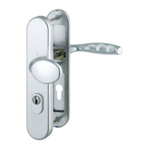 Hoppe Schutz-Wechselgarnitur New York mit Zylinderabdeckung Alu Natur Aluminium