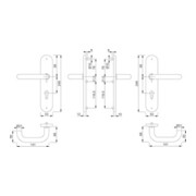 Hoppe Schutzgarnitur Paris E138Z/3331/3310 VA F69 72mm 42-47mm-2