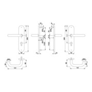 Hoppe Schutzgarnitur Paris E138Z/3331/3310 VA F69 72mm 42-47mm-4