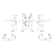 Hoppe Schutzgarnitur Paris E138Z/3331/3310 VA F69 92mm 67-72mm-4