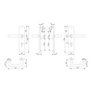 Hoppe Schutzgarnitur Paris E138Z/3331/3310 VA F69 92mm 67-72mm-4