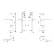 Hoppe Schutzgarnitur Pisa M151/361A/360 MS F77-R 92mm 67-72mm-4