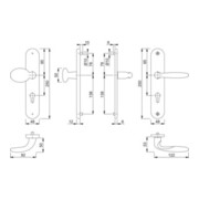 Hoppe Schutzgarnitur Pisa Messing-4