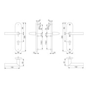 Hoppe Schutzgarnitur Stock.1140/3331/3410 Alu.F1 72mm 42-47mm-2