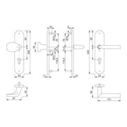 Hoppe  Schutzgarnitur Stock.E86G/3331/3310/1140Z VA F69 72mm 42-47mm-5