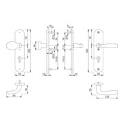 Hoppe Schutzgarnitur Vit.76G/3331/3410/1515 Alu.F1 72mm 42-47mm-3