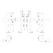 Hoppe Schutzgarnitur Vitória 1515/3331/3410 Alu. F1 72mm 42-47mm-4