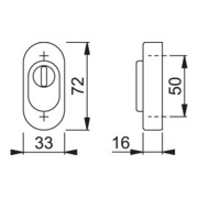 Hoppe Schutzrosette E55S-ZA VA F69 ov.m.ZA S.16mm-3