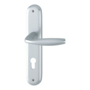 Hoppe set d'assiettes longues New York 1810/273P en aluminium. F1 PZ 72mm DIN L/R