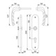 Hoppe set d'assiettes longues New York 1810/273P en aluminium. F1 PZ 72mm DIN L/R-5