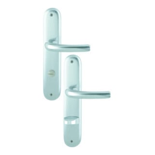 Hoppe set d'assiettes longues Tôkyô 1710/273P aluminium. Bain F1 SK/OL 78mm DIN L/R