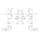 Hoppe set d'assiettes longues Tôkyô 1710/273P aluminium. Bain F1 SK/OL 78mm DIN L/R-3