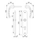 Hoppe set d'assiettes longues Tôkyô 1710/273P aluminium. F1 PZ 72mm DIN L/R-2