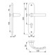 Hoppe set d'assiettes longues Tôkyô 1710/273P aluminium. F1 PZ 72mm DIN L/R-4