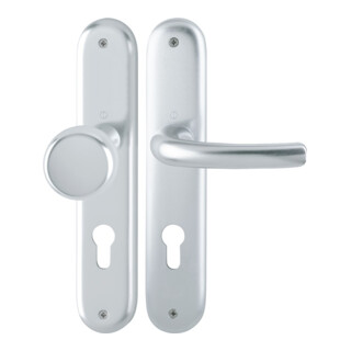 Hoppe set d'assiettes longues Tôkyô 53/273P/1710 aluminium. F1 PZ 72mm DIN L/R