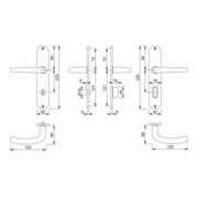 Hoppe set de plaques longues Denver E1310Z/302 VA F69 Bad SK/OL 78mm DIN L/R-3