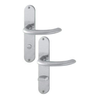 Hoppe set de plaques longues Mar.E1138Z/302 VA F69 bain SK/OL 78mm DIN L/R