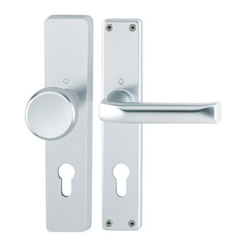 Hoppe set de plat long Londres 54/227/202SP/113 aluminium. F1 PZ 72mm DIN L/R HOPPE
