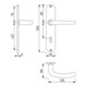 Hoppe set de plateaux longs Denver E1310Z/302 VA F69 OB 72mm DIN L/R-4