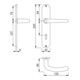Hoppe set de plateaux longs Denver E1310Z/302 VA F69 OB 72mm DIN L/R-5