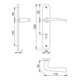 Hoppe set de plateaux longs Istanbul M171/332P MS F41 BB BB 72mm DIN L/R-4